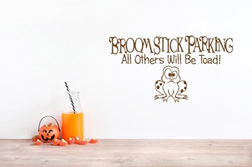 24x12 Broomstick Parking Halloween Witch Wall Decal