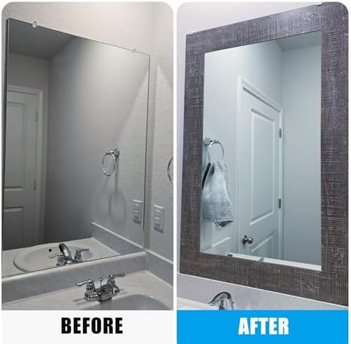 Yija 11 Yard Grey Wood Grain Wallpaper Frame Sticker