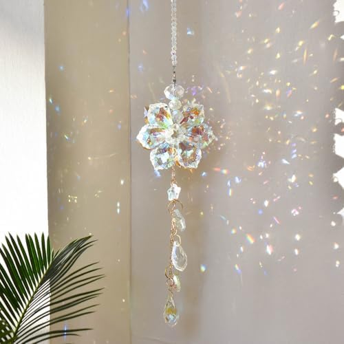 Crystal Flower Sun Catcher for Window Decoration