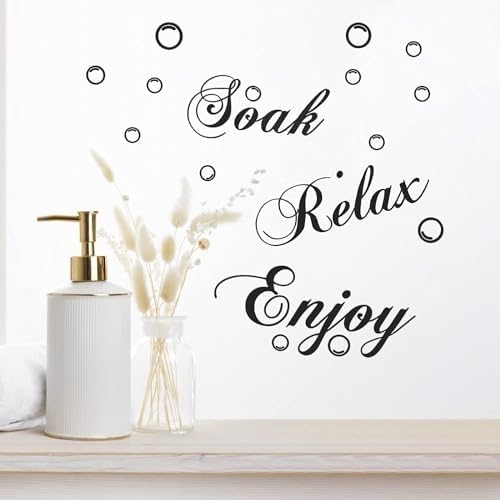 Bathroom Wall Decals Soak Relax Enjoy Stickers