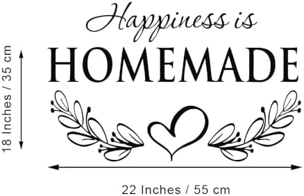 Happiness is Homemade Flower Wall Decal