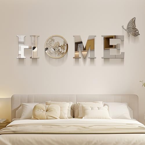 Silver Acrylic Mirror Wall Sticker Design
