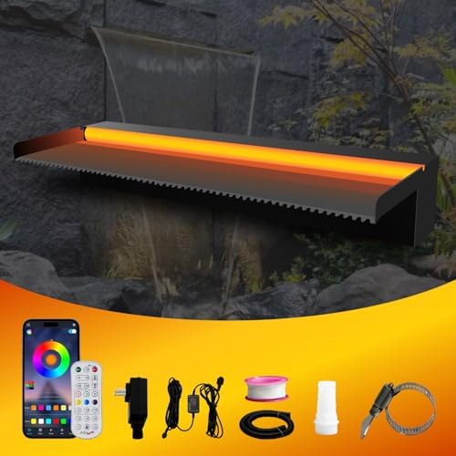 Pamopamo Pool Waterfall Spillway with LED Light