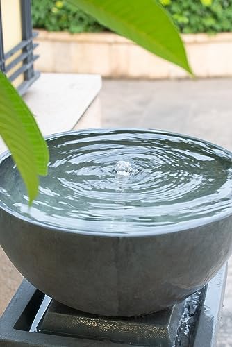 Enhance Outdoor Charm with 445 Inch Polyresin Water Fountain