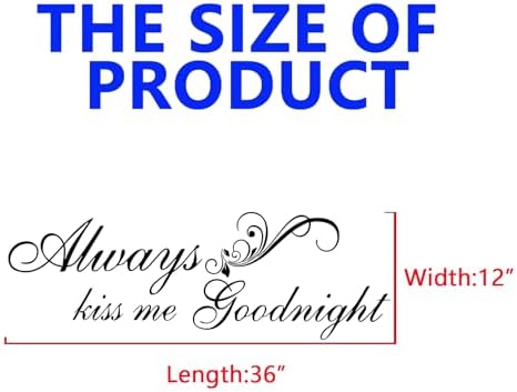 SEATUNE Always Kiss Me Goodnight Wall Decals