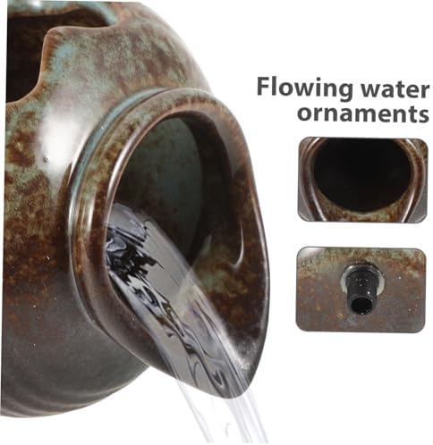 Mipcase Small Ceramic Fountain Outdoor Garden Decor
