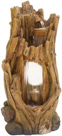 Alpine Corporation 3 Tier Waterfall Fountain with LED Lights