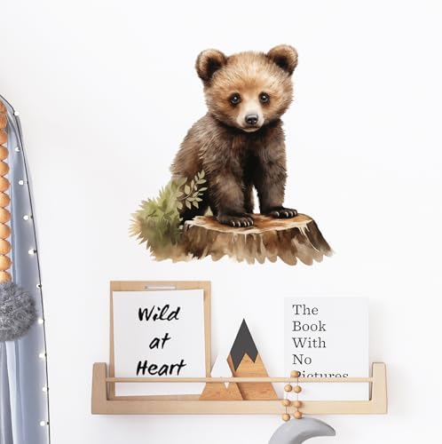 Lifelike Bear Wall Sticker for Nursery