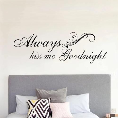 SEATUNE Always Kiss Me Goodnight Wall Decals
