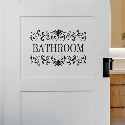 2 Packs Black Vine Bathroom Wall Decals