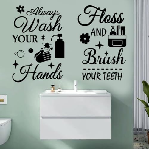 Bathroom Decals Peel and Stick Vinyl Quotes Wall Art
