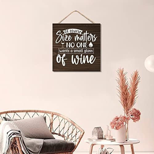 Rustic Wooden Wine Quote Wall Art Sign 12x12