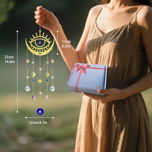HD Crystal Suncatcher Evil Eye Decor for Windows