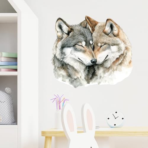 Lifelike Wolf Wall Decal for Living Room and Bedroom
