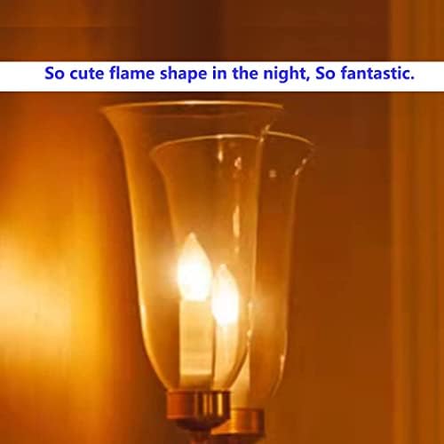 E12 Dimmable Candle LED Bulb 2W Warm White 2700K Clear Glass 48Pack