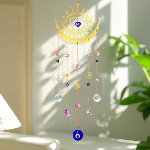 HD Crystal Suncatcher Evil Eye Decor for Windows