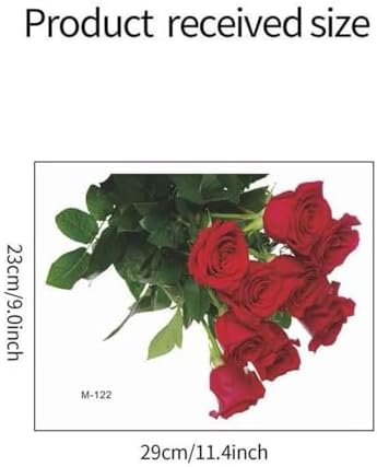 Romantic Red Rose Toilet Decals Wall Stickers