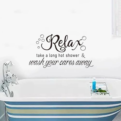Bathroom Shower Quotes Wall Stickers - Relax 21 X 11