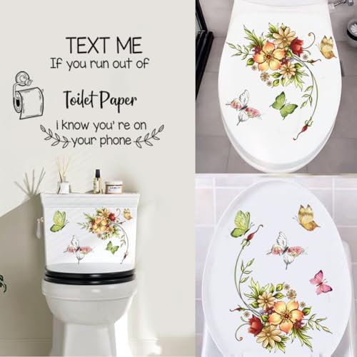 CASADECOR Toilet Theme Wall Decals PVC Vinyl Sticker