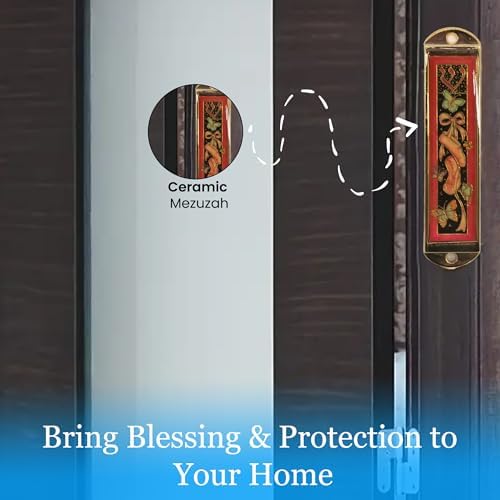 Majestic Giftware 4 Inch Ceramic Mezuzah with Mountains Design