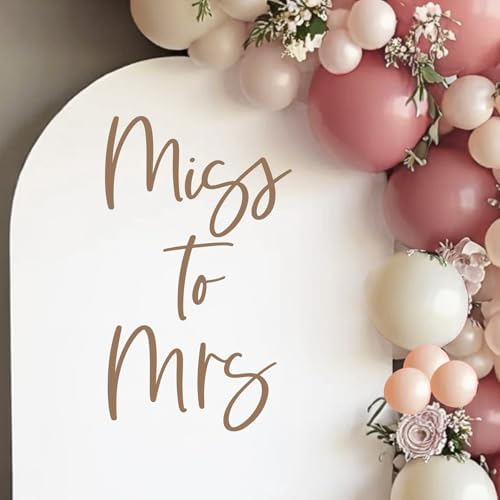 Miss to Mrs Wall Sticker Decal - Elegant Wedding Decor