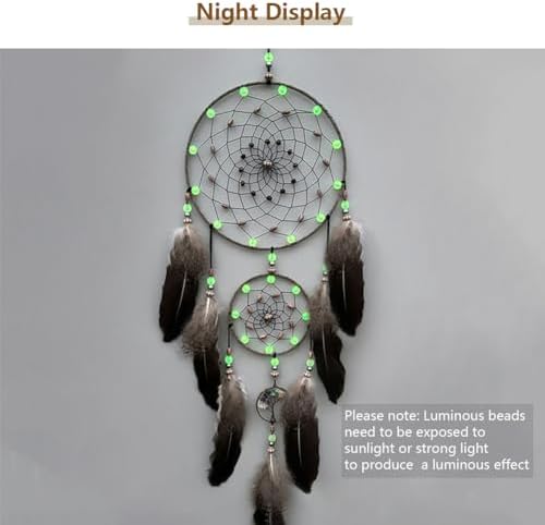 Dream Catcher with Luminous Beads for Wall Decor