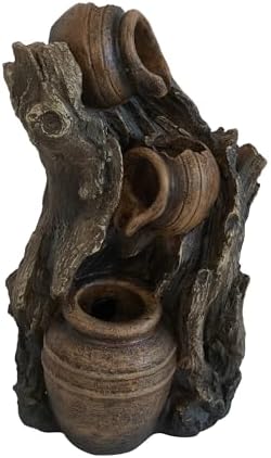 Charming 3 Tier Water Fountain with Adjustable Flow and Rustic Design