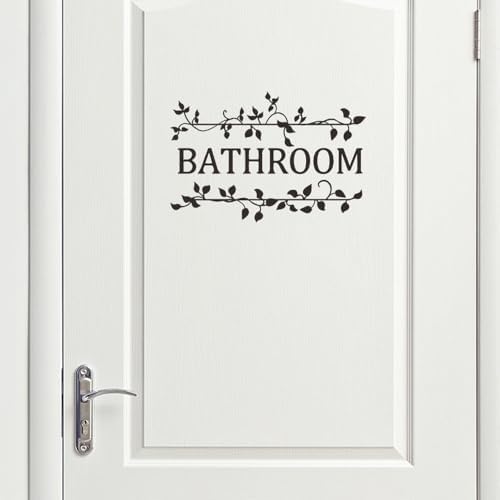 HAOHUODUO 2 Black Vine Bathroom Decals - 114x78 Inch Vinyl Wall Art