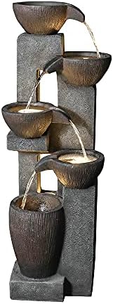 Naturefalls 5-Tier Indoor Water Fountain with LED Lights