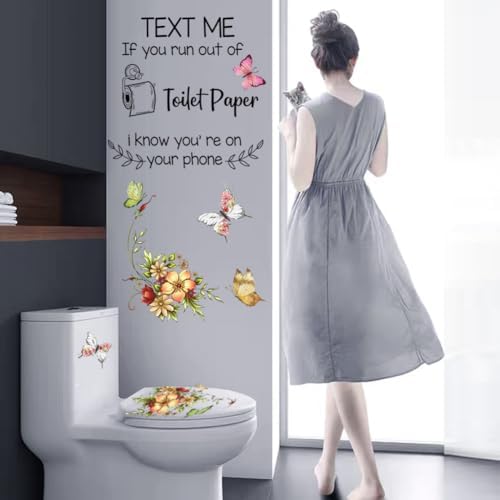 CASADECOR Toilet Theme Wall Decals PVC Vinyl Sticker