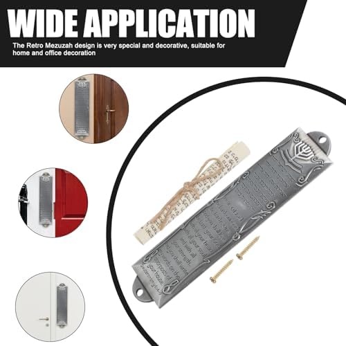 VICASKY Brass Mezuzah Door Hanger with Scroll