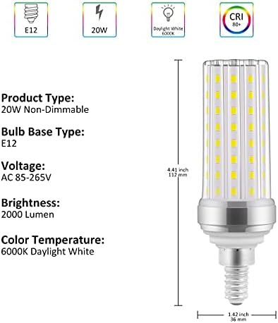Stvono E12 LED Bulb 20W 150W Equivalent 4 Pack
