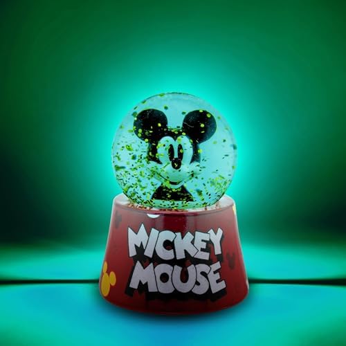 Disney Mickey Mouse Light-Up Snow Globe 3 Inches Tall