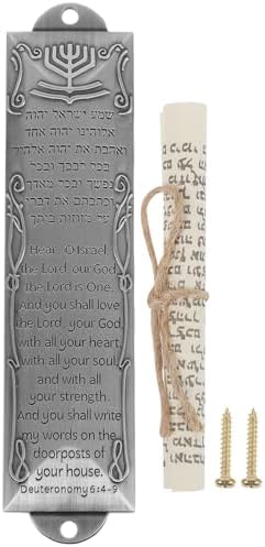 VICASKY Brass Mezuzah Door Hanger with Scroll