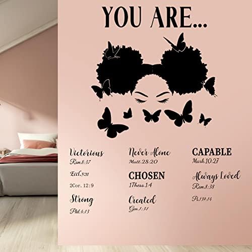 Chinco Black Girl Wall Decals for Bedroom Decor