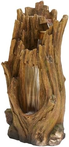 Alpine Corporation 3 Tier Waterfall Fountain with LED Lights