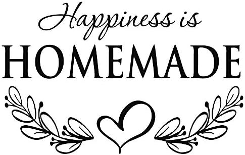 Happiness is Homemade Flower Wall Decal