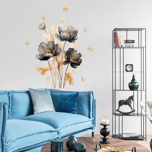 Datesno Wall Stickers Lotus Butterfly Art for Home Decor