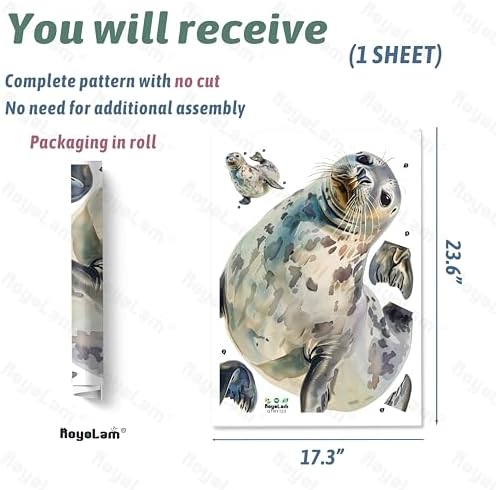 Lifelike Seal Wall Decal for Baby Nursery Room Decor