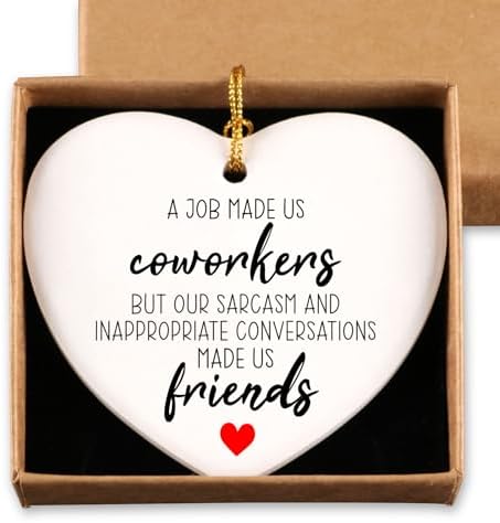 Funny Coworker Farewell Gift Heart Plaque