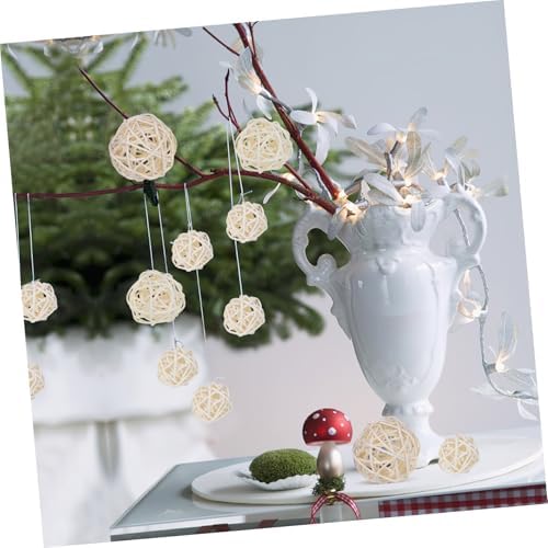 15Pcs White Rattan Balls for Wedding Christmas Party Decor