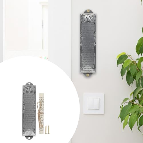 VICASKY Brass Mezuzah Door Hanger with Scroll