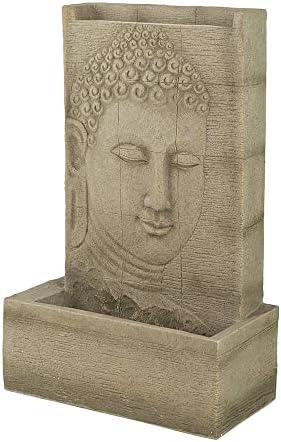 High Sandstone Buddha Fountain with Light