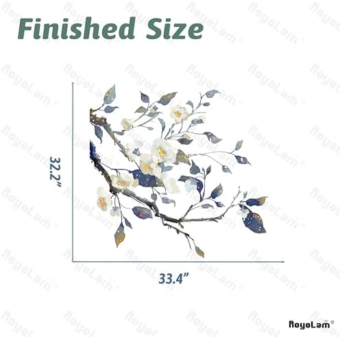 Crisp Camellia Flower Tree Wall Decals for Living Room and Bedroom