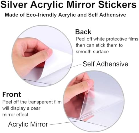 Silver Acrylic Mirror Wall Sticker Design