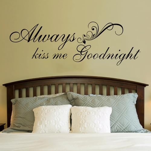 SEATUNE Always Kiss Me Goodnight Wall Decals