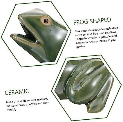 Zen Garden Water Fountain Outdoor Decor Sculpture Rockery Frog