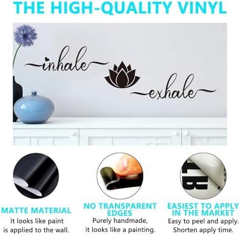 AnFigure Yoga Quotes Wall Sticker 25x7 Inches