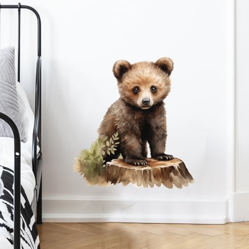 Lifelike Bear Wall Sticker for Nursery