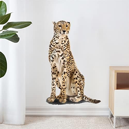 ROFARSO Realistic Cool Cheetah Wall Decals Peel and Stick
